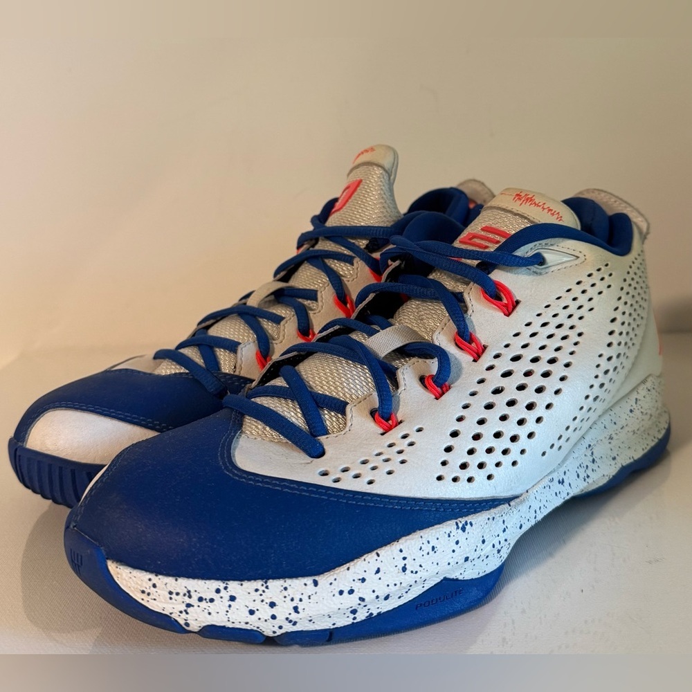 Nike Air Jordan CP3 7 VII AE NikeID Custom White Blue Red Size 9.5 - Picture 2 of 12